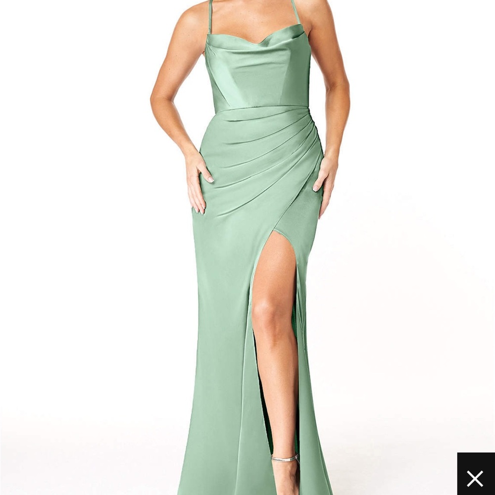 Azazie Agave Maxi Dress Marzia